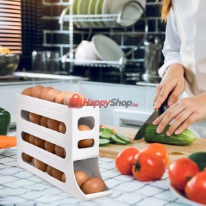 Автоматично плъзгаща се кутия за съхранение на яйца 30 броя